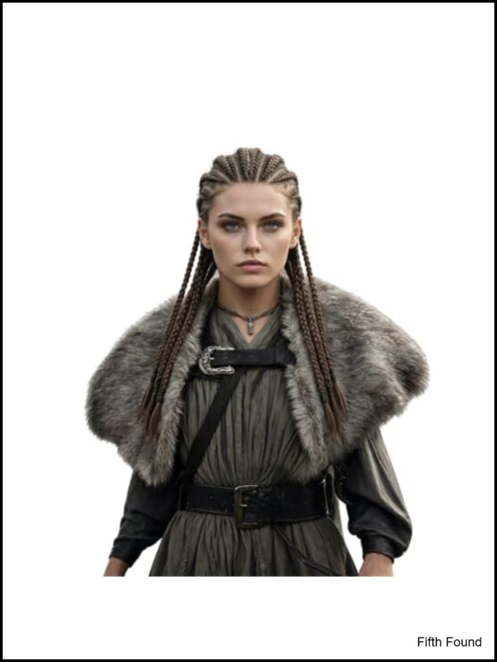 Faux Fur Shawl Viking Costume Shoulder Wrap Medieval Capelet